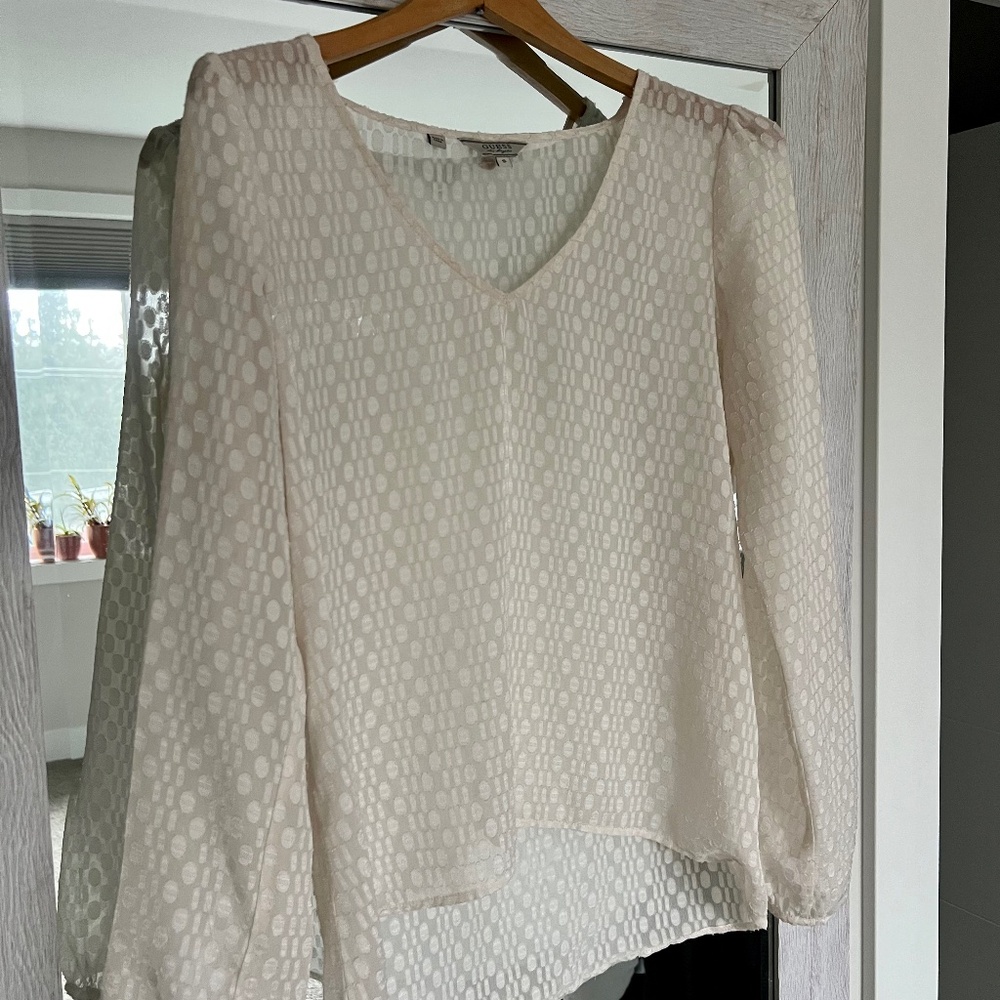 Guess sheer blouse small